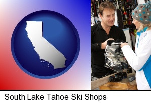 a ski shop in South Lake Tahoe, CA